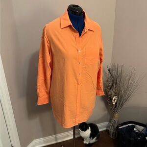 Long Orange Foxcroft button down shirt